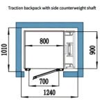 8-Anter home elevator-Traction backpack with side counterweight shaft