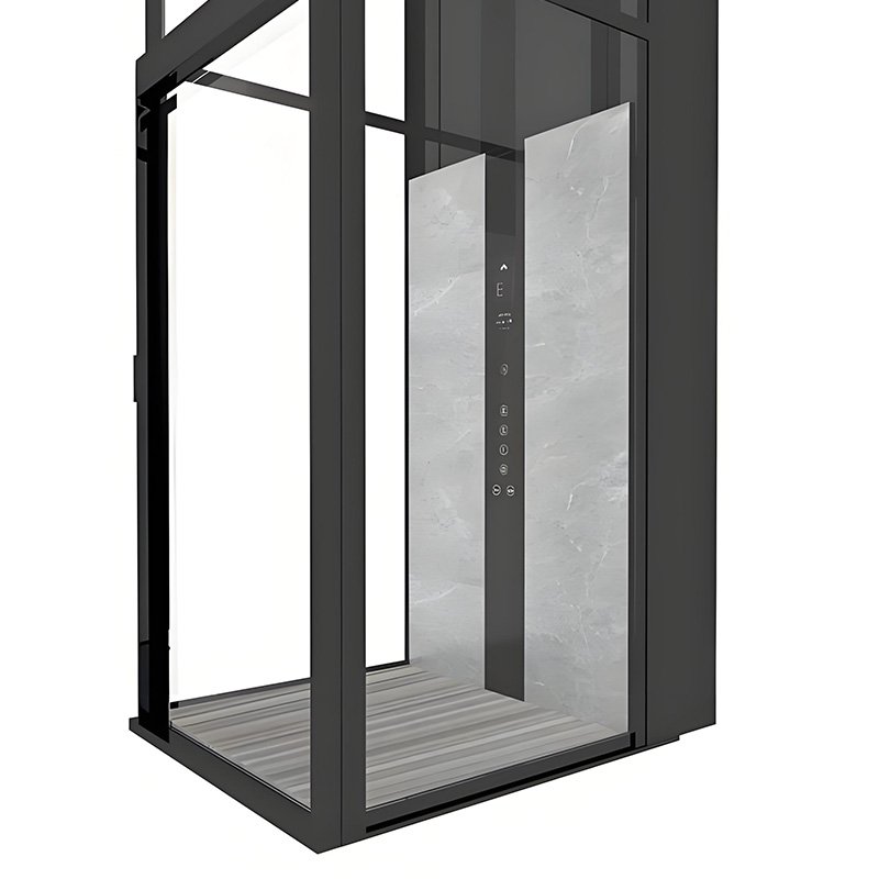 Black square home elevator