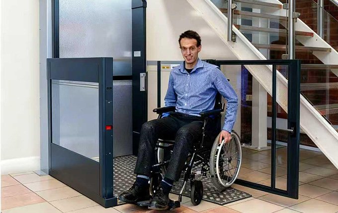 Home elevators for wheelchairs