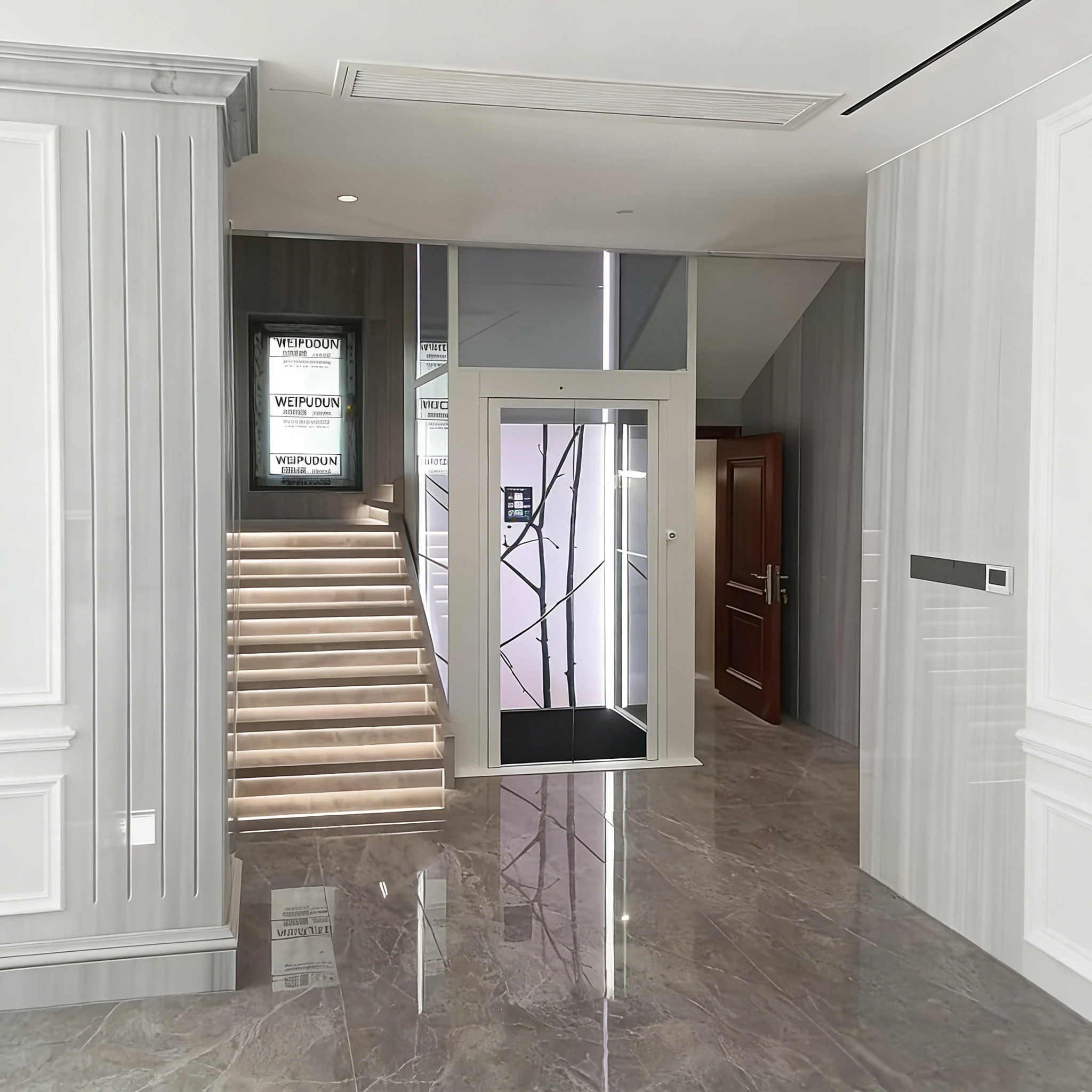 Dual-Entry Panoramic Home Elevator