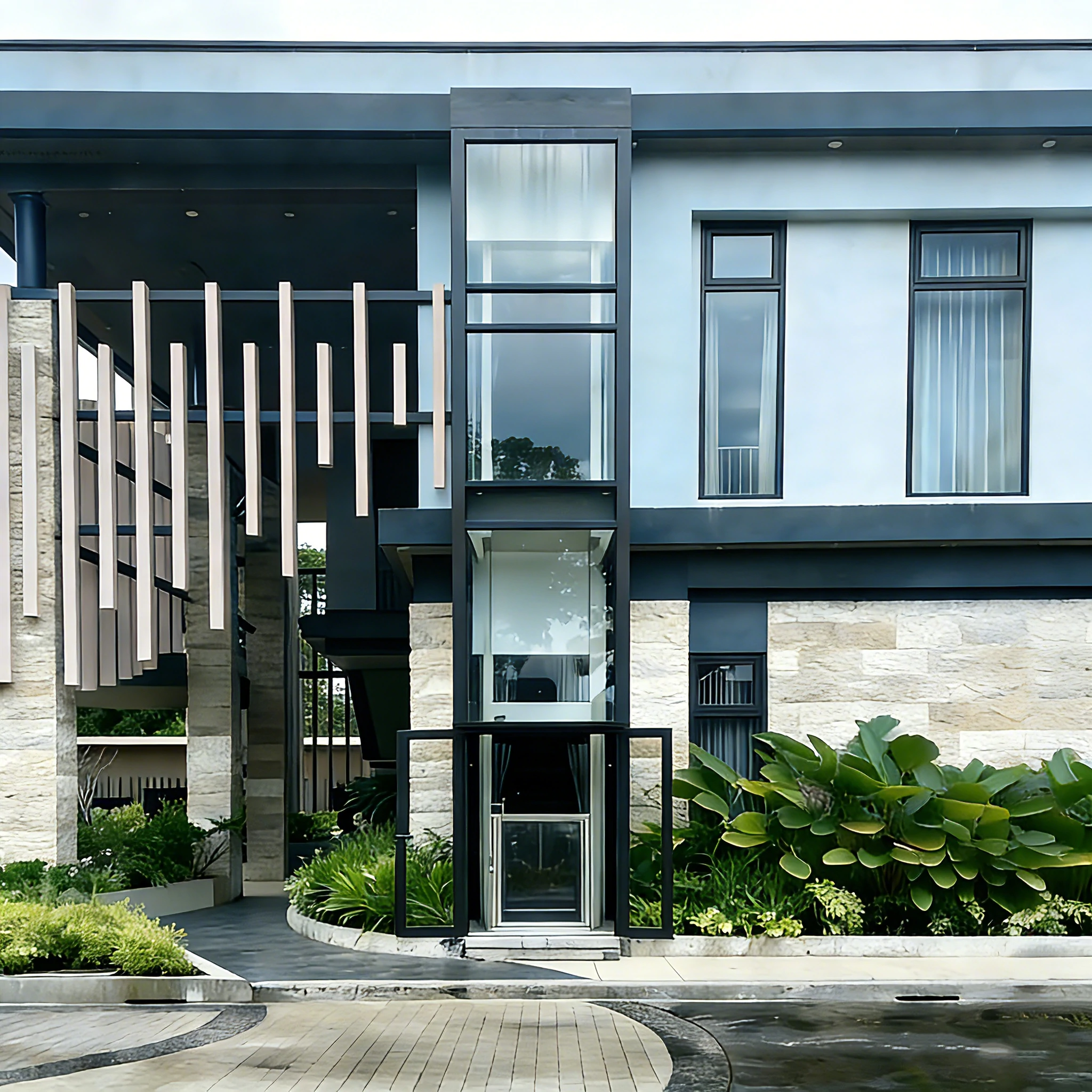 Indoor-to-Outdoor 2 Door Home Elevator