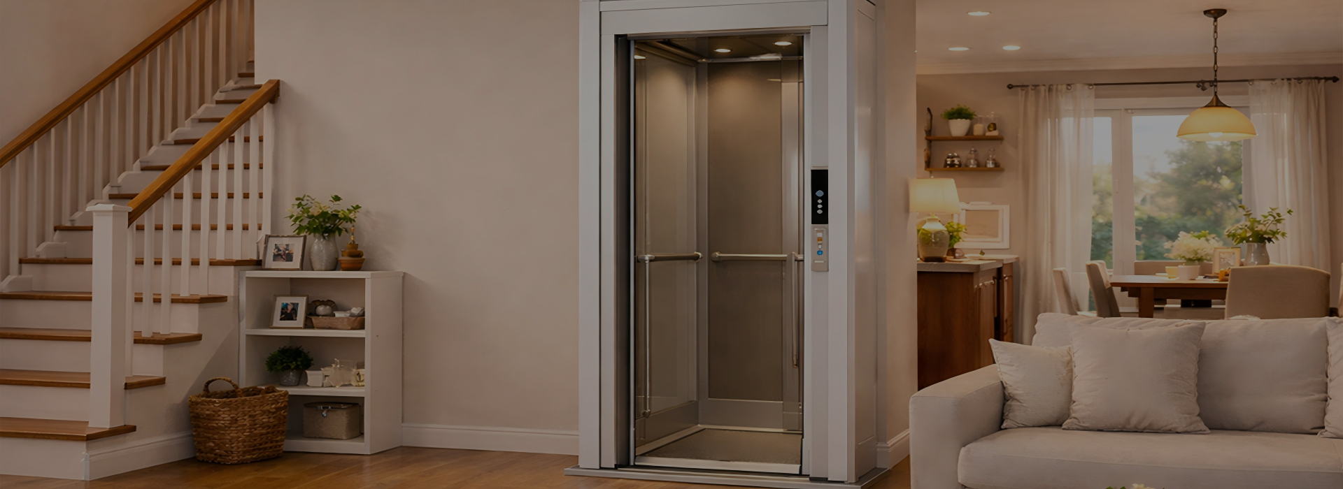 Stainless-steel Glass Elevator