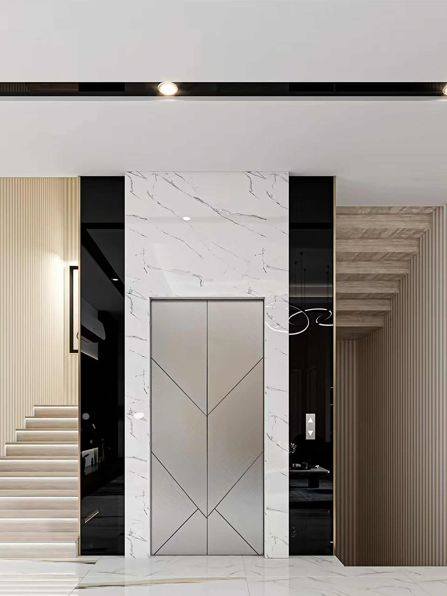 Philippines 3-story Traction Gantry Elevator with Electric Door