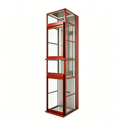 1-Anter Small Home Elevator Colours-Red Wood Grain