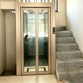 Small home elevator-Install in The Middle of The Stairs