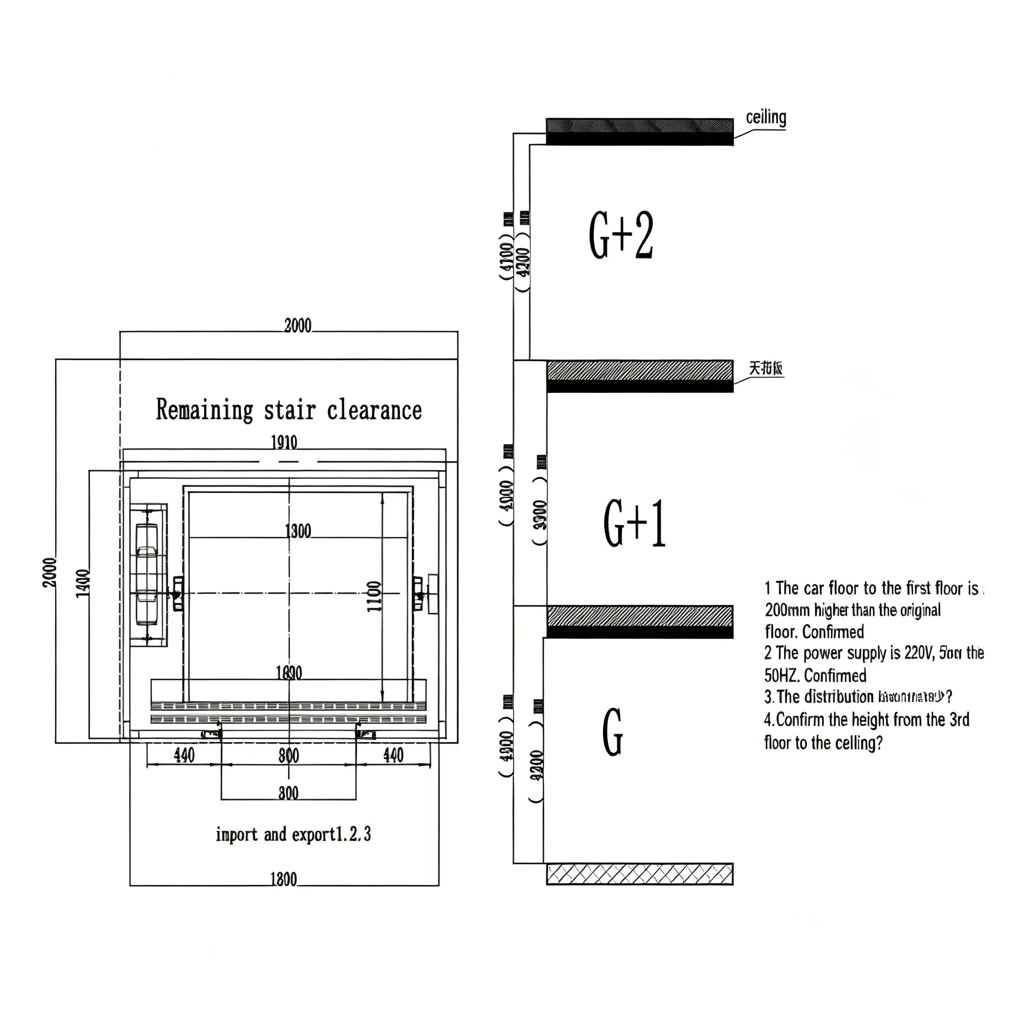 Anter Duplex House Lifts--Deawing 6