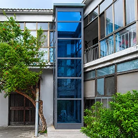 เคสลิฟต์บ้านแบบไร้ปล่องของ Anter --- โครงการลิฟต์ร่วมสำหรับบ้านสองหลัง