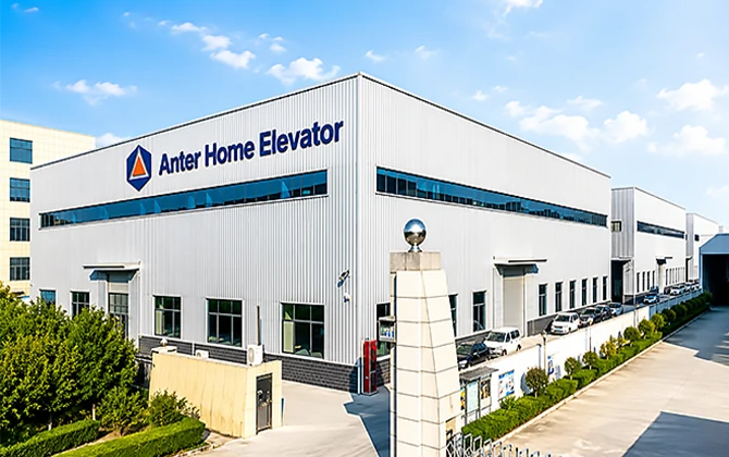 Anter through floor home elevator factory showcase