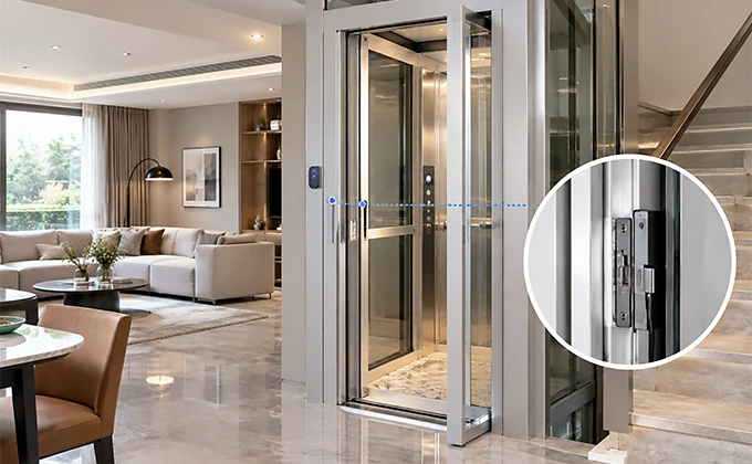 anter through floor lift door interlock system