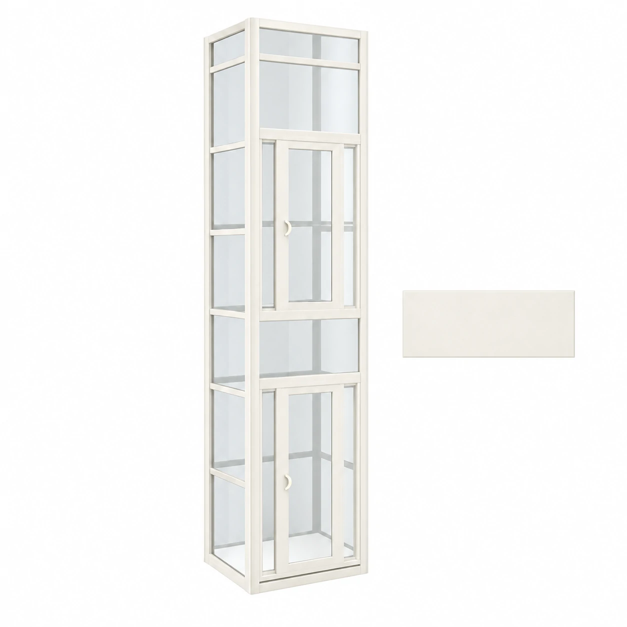 cream through floor home elevator framework