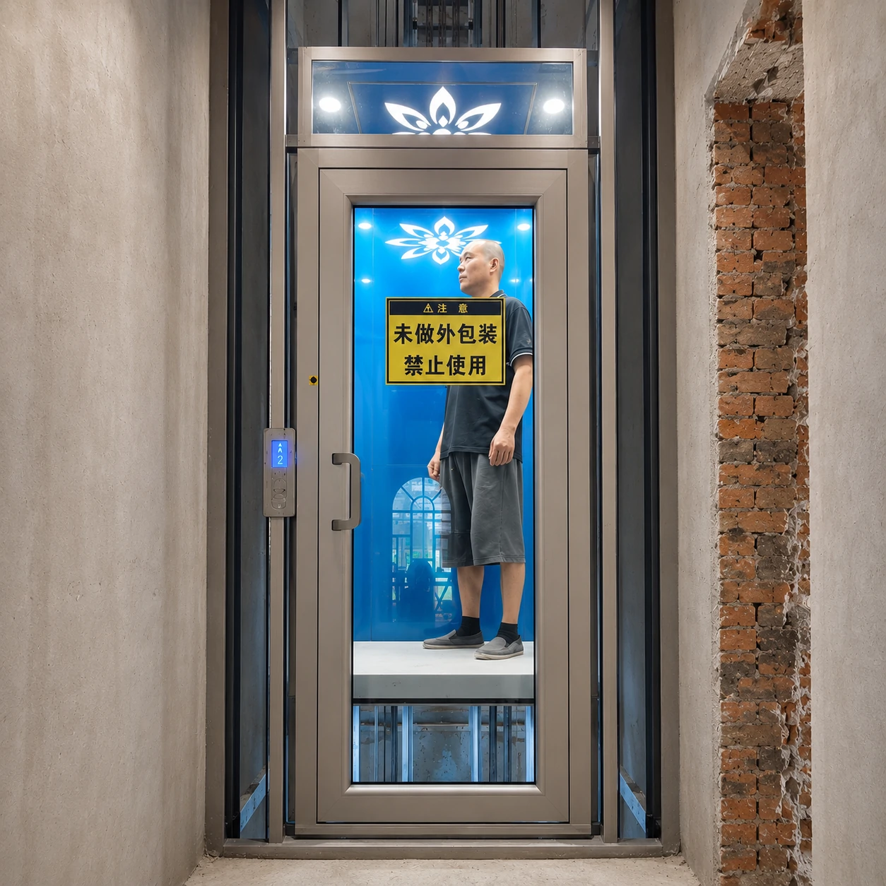 installation project of barrier-free independent through floor home elevator