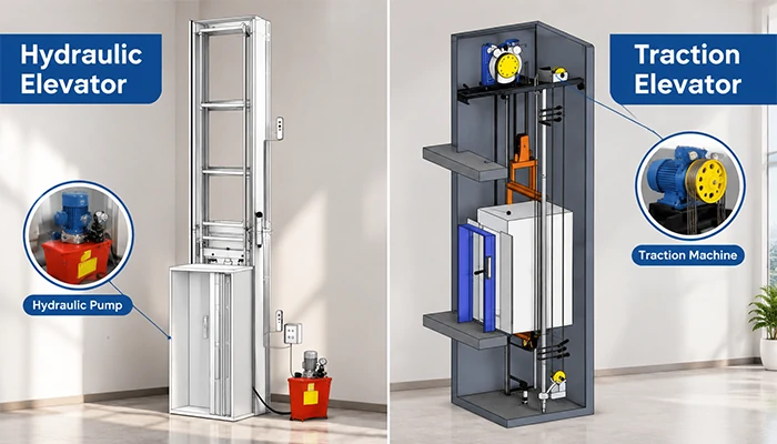 các loại động cơ thang máy gia đình nhỏ
